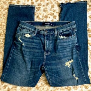 Hollister flex bootcut distressed denim jeans 33/32